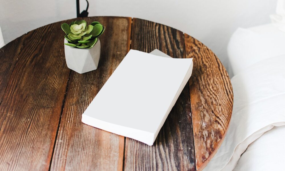 succulent table runners - White Book on Brown Round Table